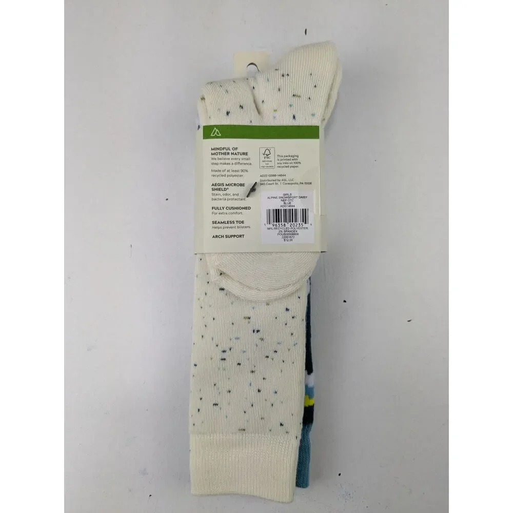 Alpine Design Girls Snowsport Socks - 2 pack - Small 10-4 Shoe Size